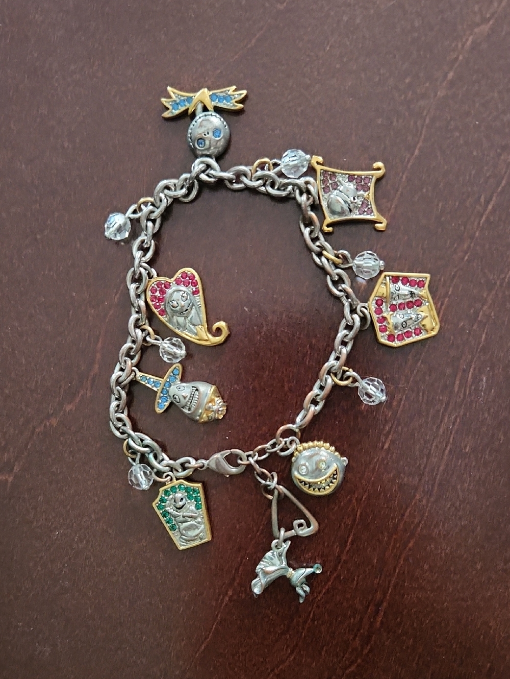 Bradford Exchange NBC Silver-Tone Charm Bracelet with Colorful Crystal Accents